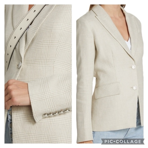 NWT Veronica Beard SUIT SET Mathi Jacket Blazer Isley Pant Trouser 4 Oatmeal - Picture 5 of 11